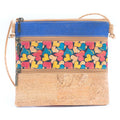 Bolso bandolera de corcho para mujer con patrón de corcho BAGP-206