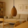 Pendelleuchte „Paval“, Beige/Schwarzer Deckenbaldachin/Schwarzes Kabel