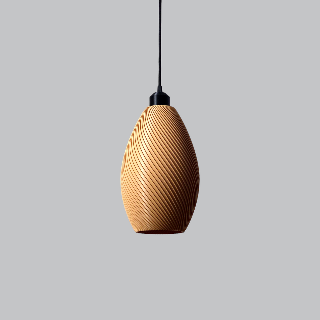 Pendelleuchte „Paval“, Beige/Schwarzer Deckenbaldachin/Schwarzes Kabel
