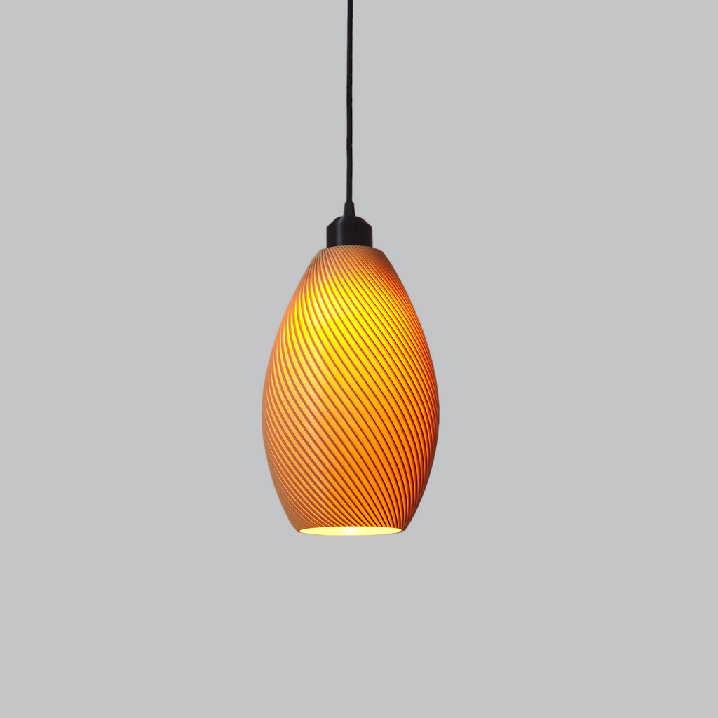 Pendelleuchte „Paval“, Beige/Schwarzer Deckenbaldachin/Schwarzes Kabel