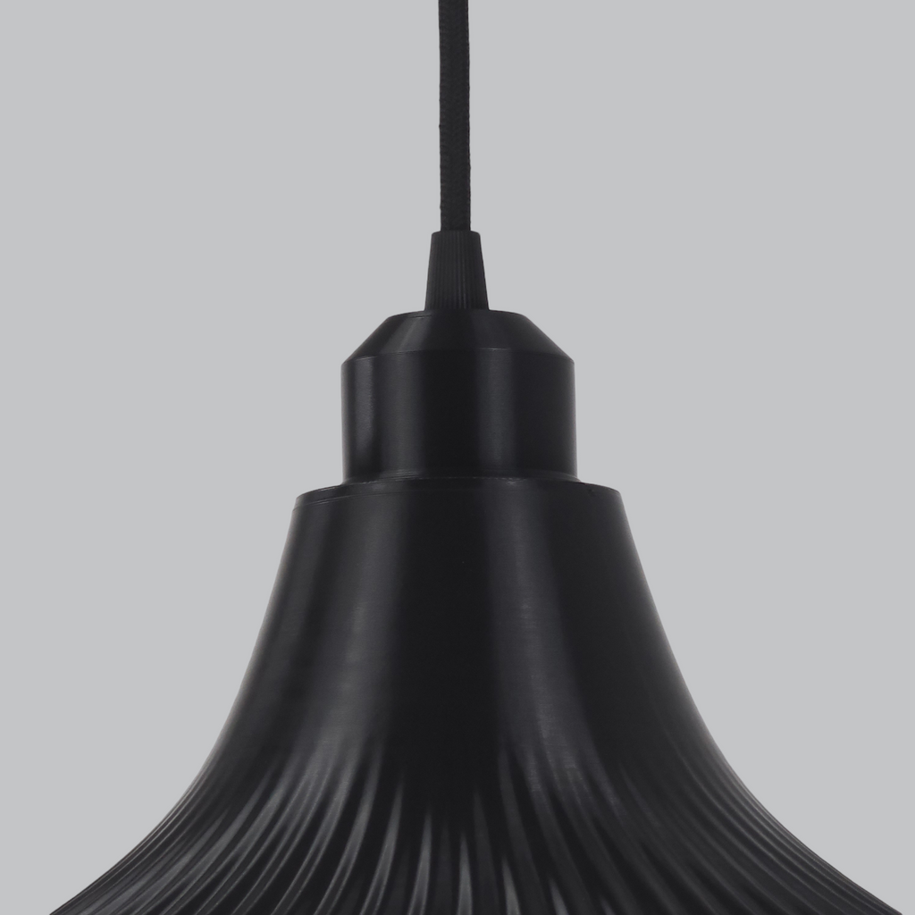 Candeeiro Pendente "Vita" Preto/Rosquinho Preto/Cabo Preto
