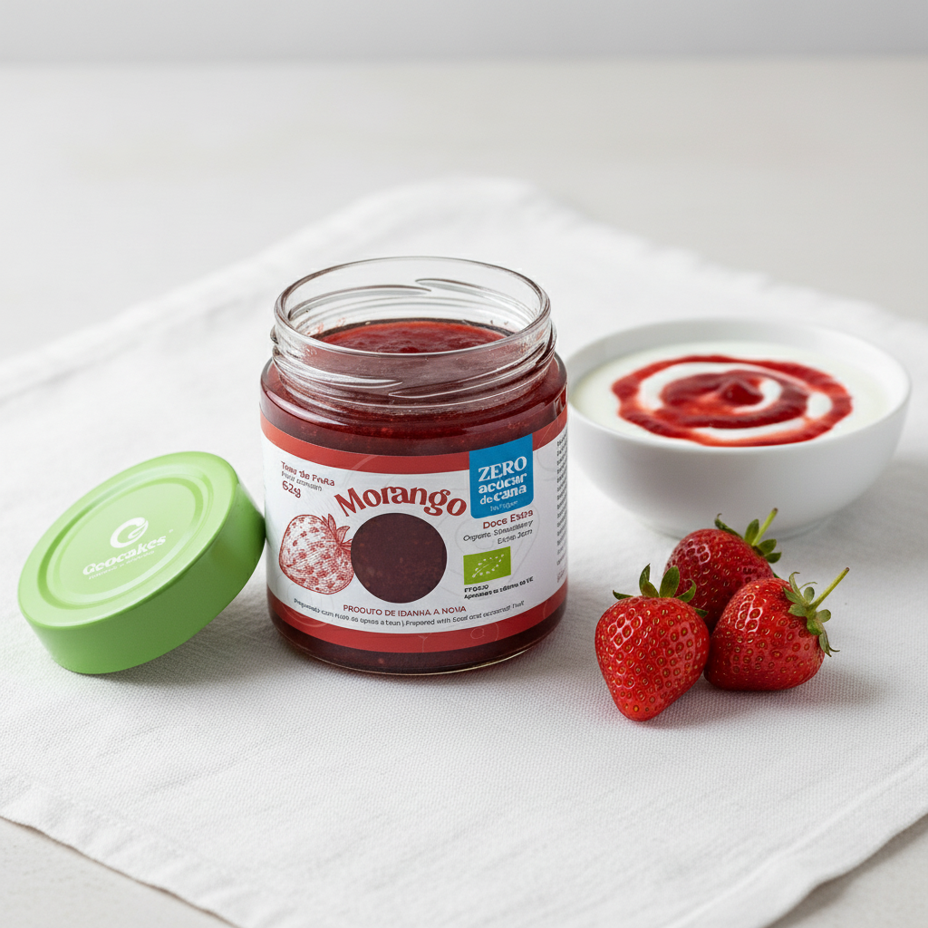 Doce Extra de Morango Biológico, Sem Açúcar