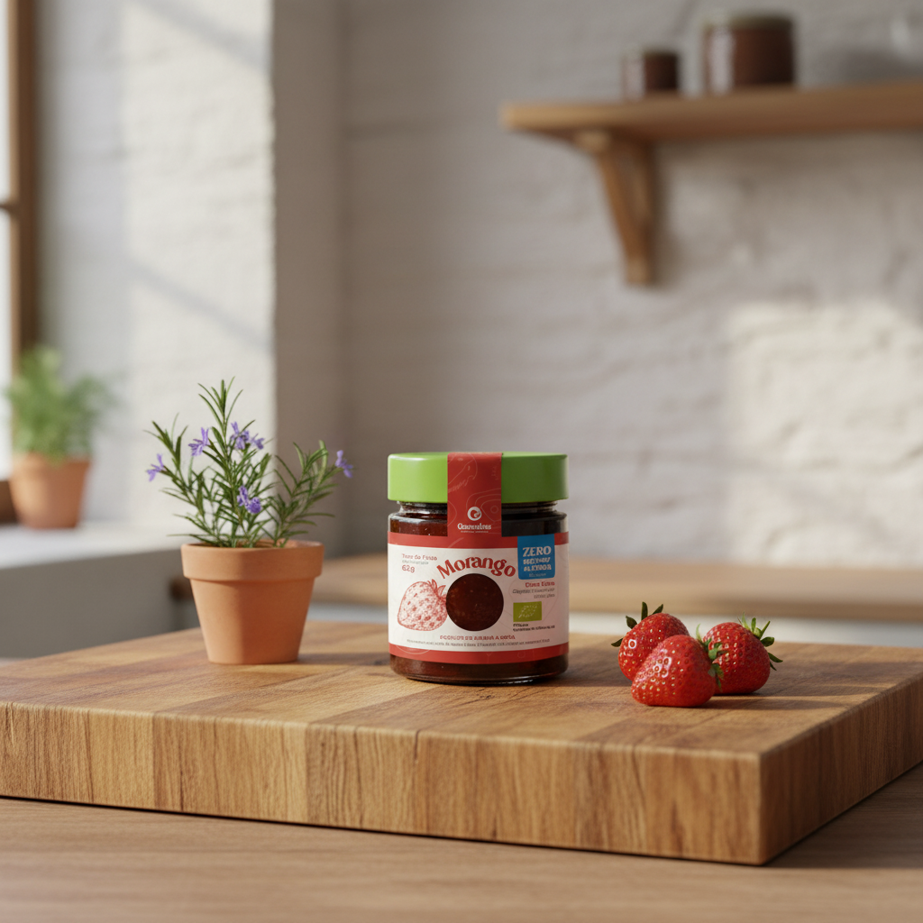 Doce Extra de Morango Biológico, Sem Açúcar
