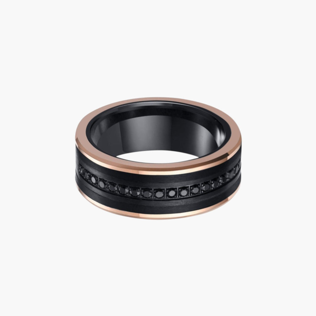 Wolframring mit Zirkonia