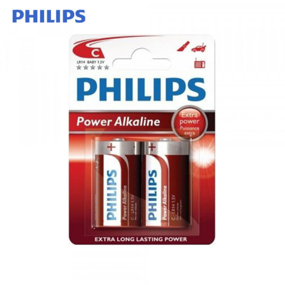 Bateria Alcalina Philips C LR14 1,5 V (Blister 2 Unidades) [E3-38402]