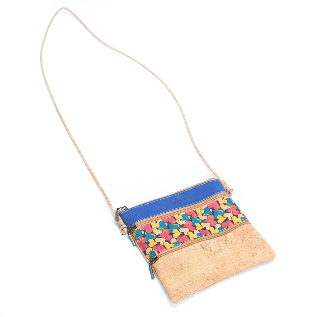 Bolso bandolera de corcho para mujer con patrón de corcho BAGP-206
