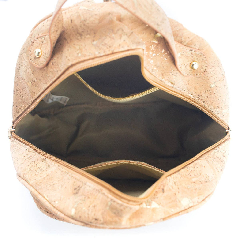 Rucksack aus Naturkork „Molten Gold“ mit Überschlag, für Damen, BAG-2260