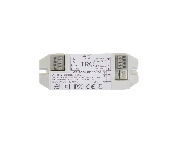Kit de emergencia ECO LED 20–200 TRQ para luminarias LED con driver externo