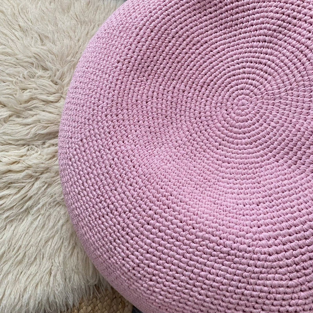 Riesiger runder Sitzsack | Hellrosa