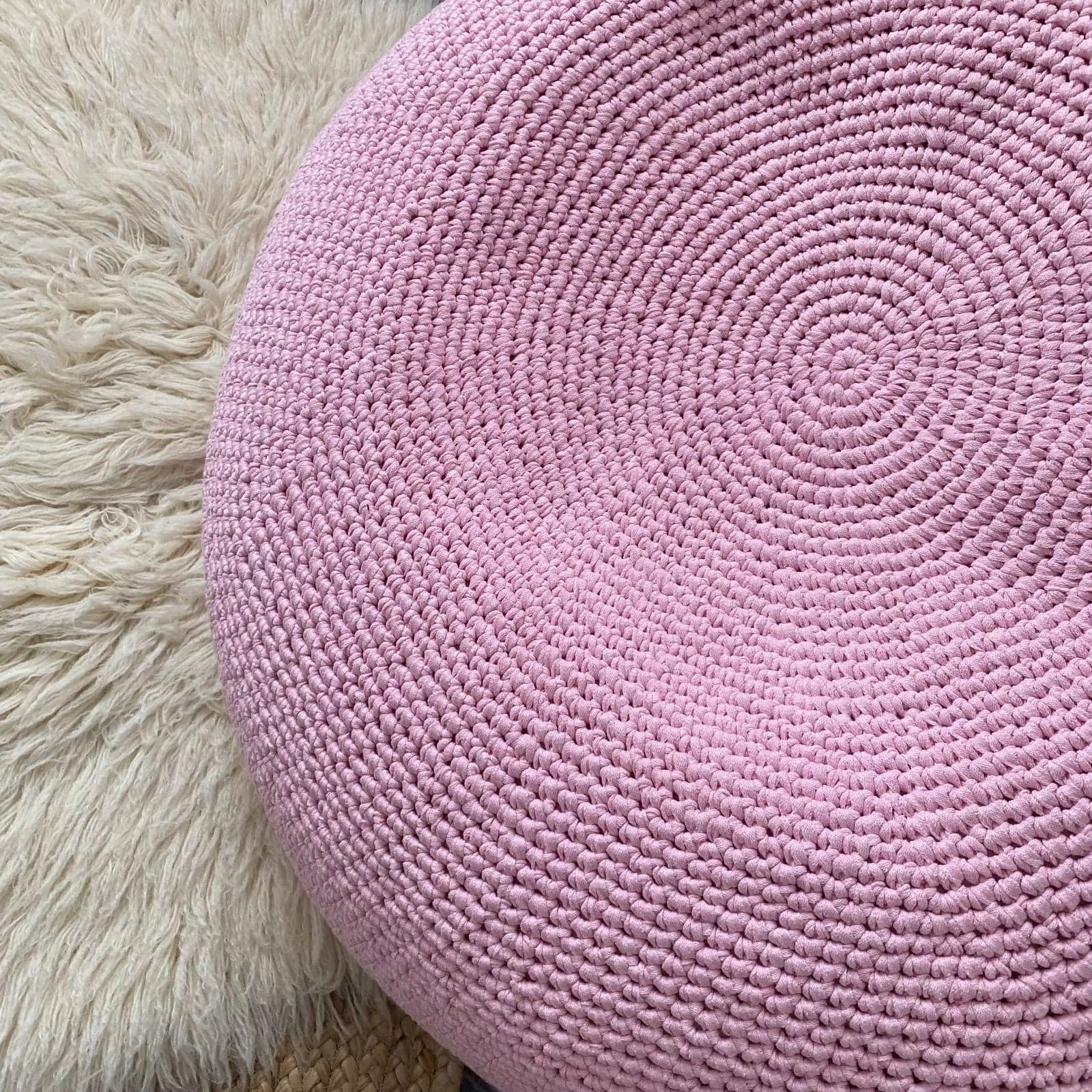 Riesiger runder Sitzsack | Hellrosa