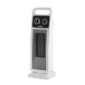 Vertikaler PTC-Keramik-Heizlüfter Brasilien 2000W Weiß 2 Heizstufen Thermostat Oszillierend Kippschutz 50,7x19x18,3cm