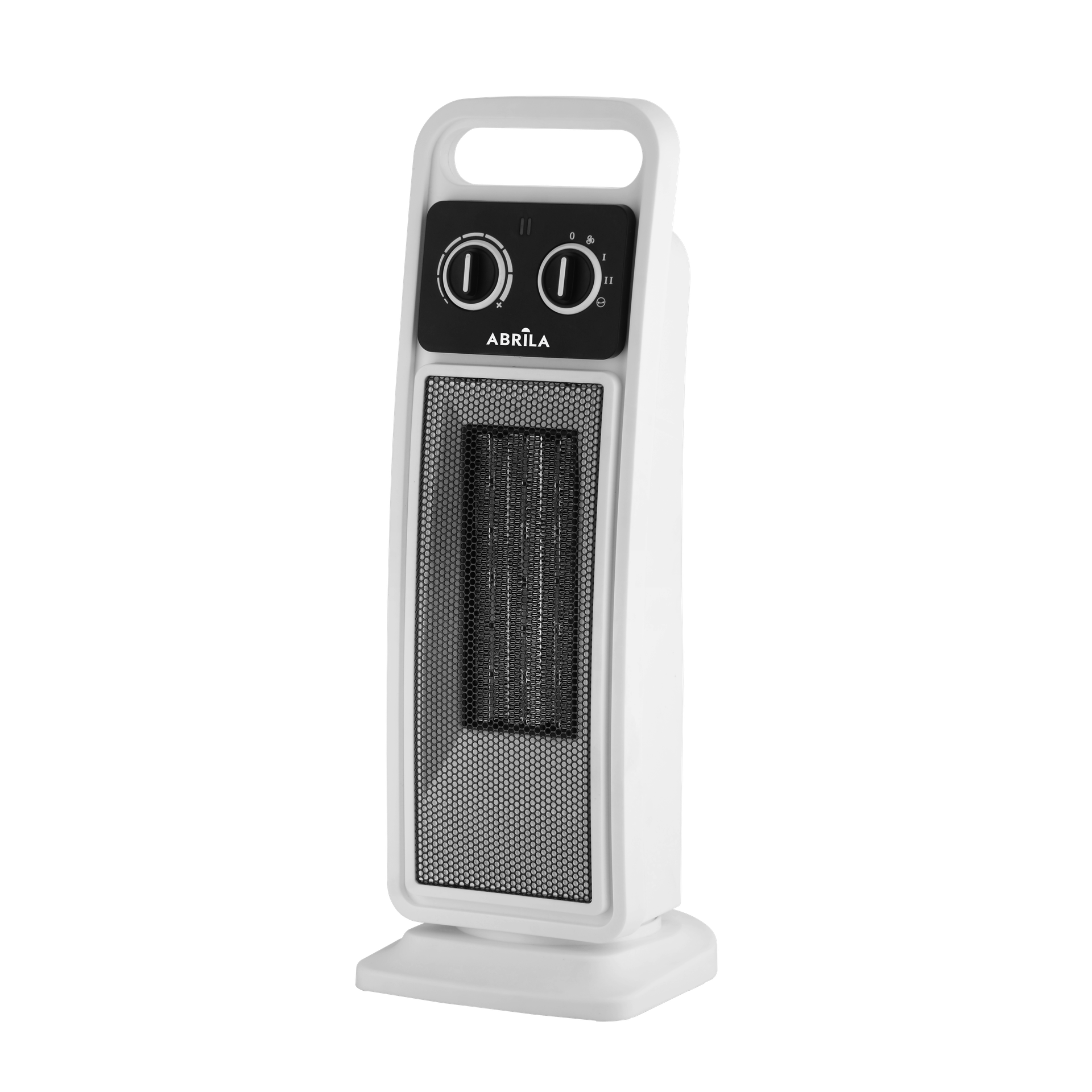 Vertikaler PTC-Keramik-Heizlüfter Brasilien 2000W Weiß 2 Heizstufen Thermostat Oszillierend Kippschutz 50,7x19x18,3cm