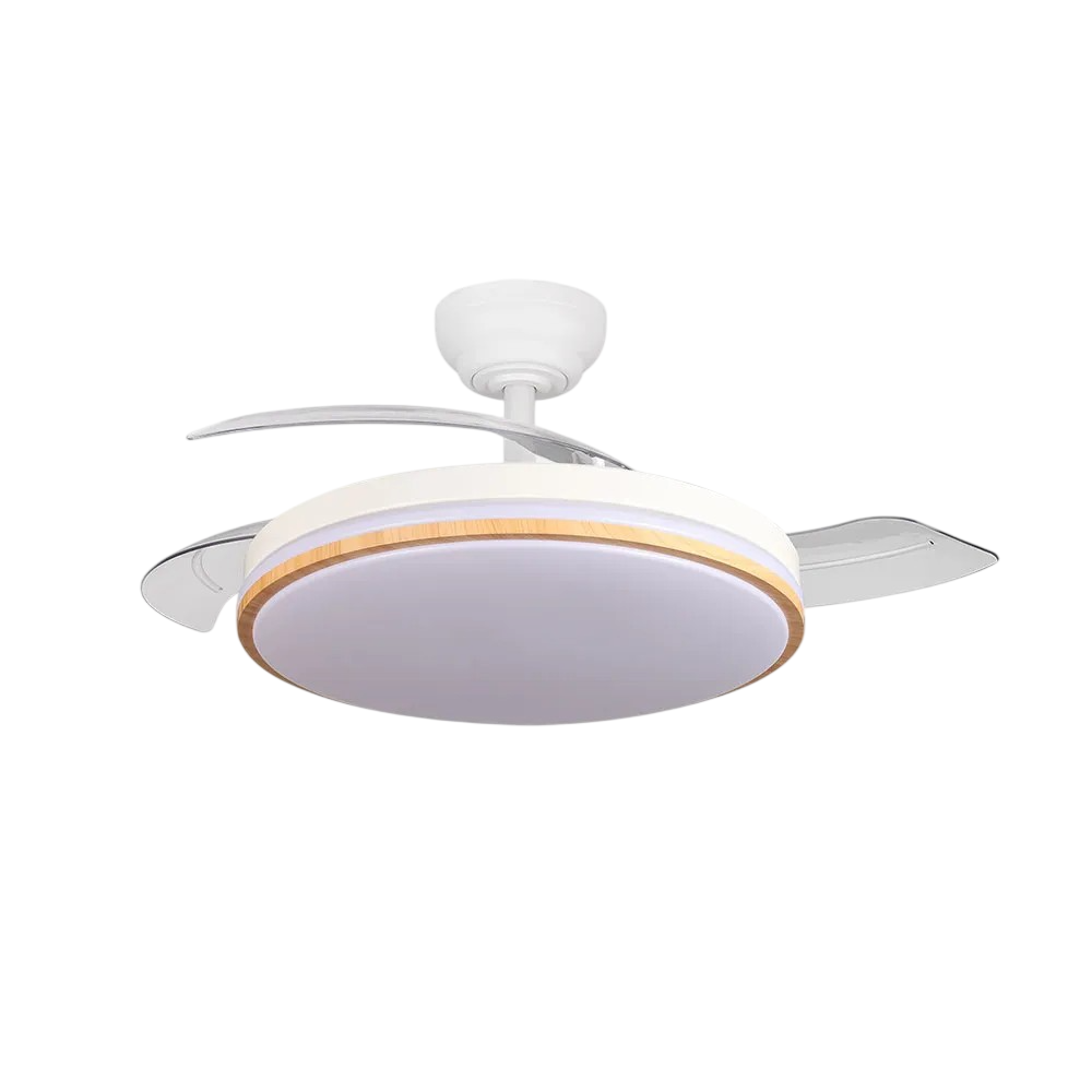 DC-Deckenventilator Flash mit Sommer-/Winterfunktion 60 W, weiß, 3 Flügel, 107D, 6980 lm, 3500–4000–6500 K, Fernbedienung und Timer