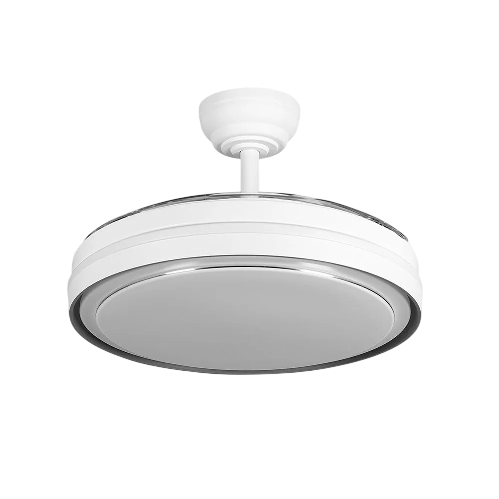 DC-Lüfter Siux, Sommer-Winter-Funktion, 60 W, Weiß, 3 Flügel, 107°, 6980 lm, 3500-4000-6500 K, mit Fernbedienung und Timer