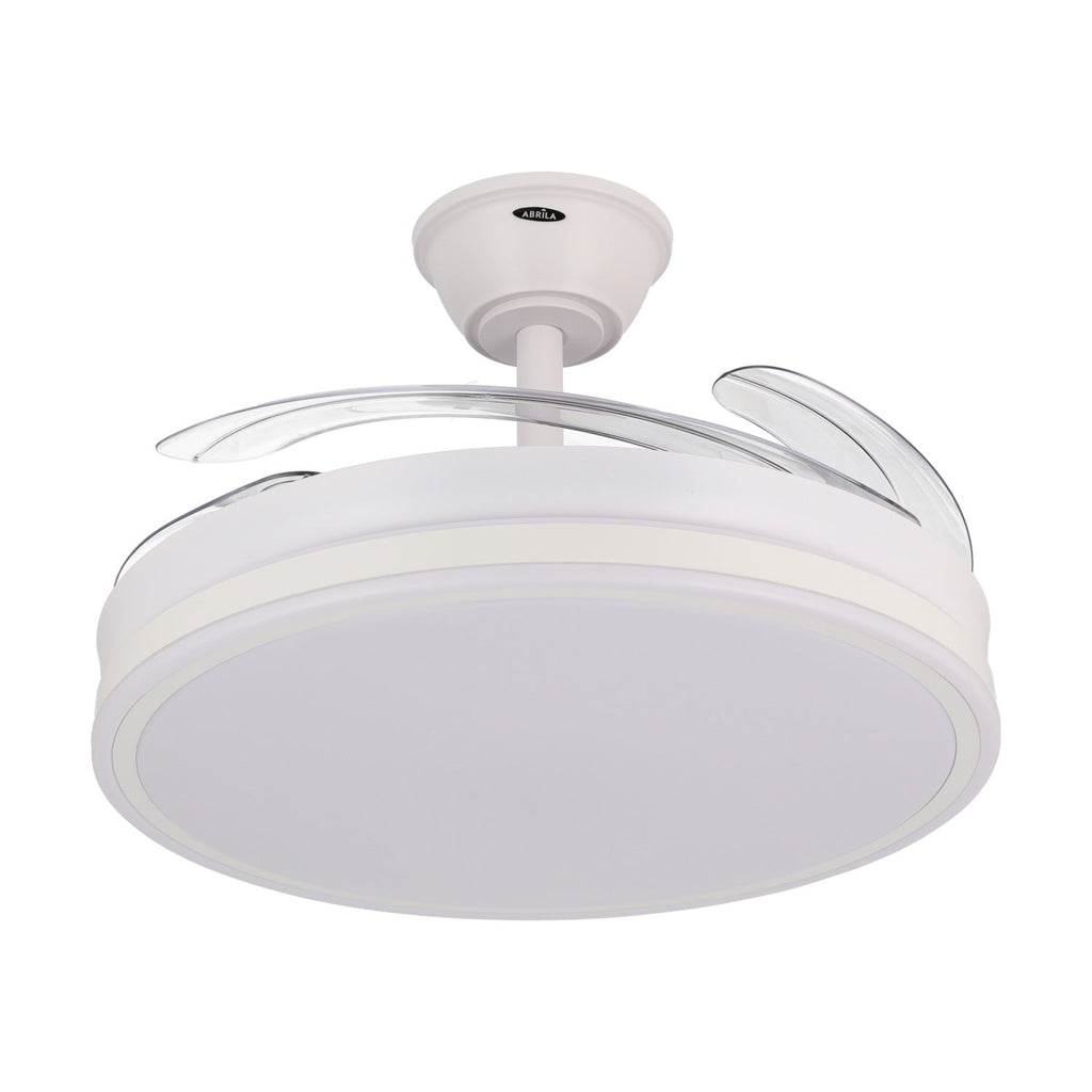 Scorpion DC-Deckenventilator, Sommer-Winter-Funktion, 59 W, weiß, 4 Flügel, 107D, Dimmer, 6980 LM, 3000-4000-6000 K, Fernbedienung + Ti