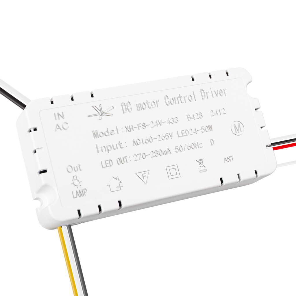 Scorpion DC-Deckenventilator, Sommer-Winter-Funktion, 59 W, weiß, 4 Flügel, 107D, Dimmer, 6980 LM, 3000-4000-6000 K, Fernbedienung + Ti