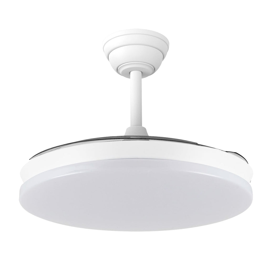 Pack com 36 ventiladores DC "Marele" · Função verão-inverno · 48W · Branco · 3 pás · 5040 lm · 3500-4000-6500K · Controle remoto e temporizador