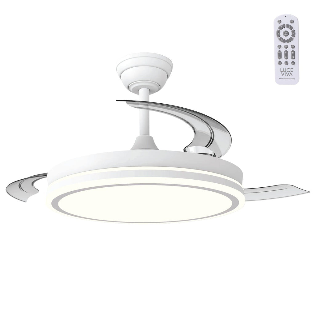 DC-Ventilator "Martina", Sommer-/Winterfunktion, 48W, weiß, 3 Flügel, 5040lm, 3500-4000-6500K, Fernbedienung und Timer