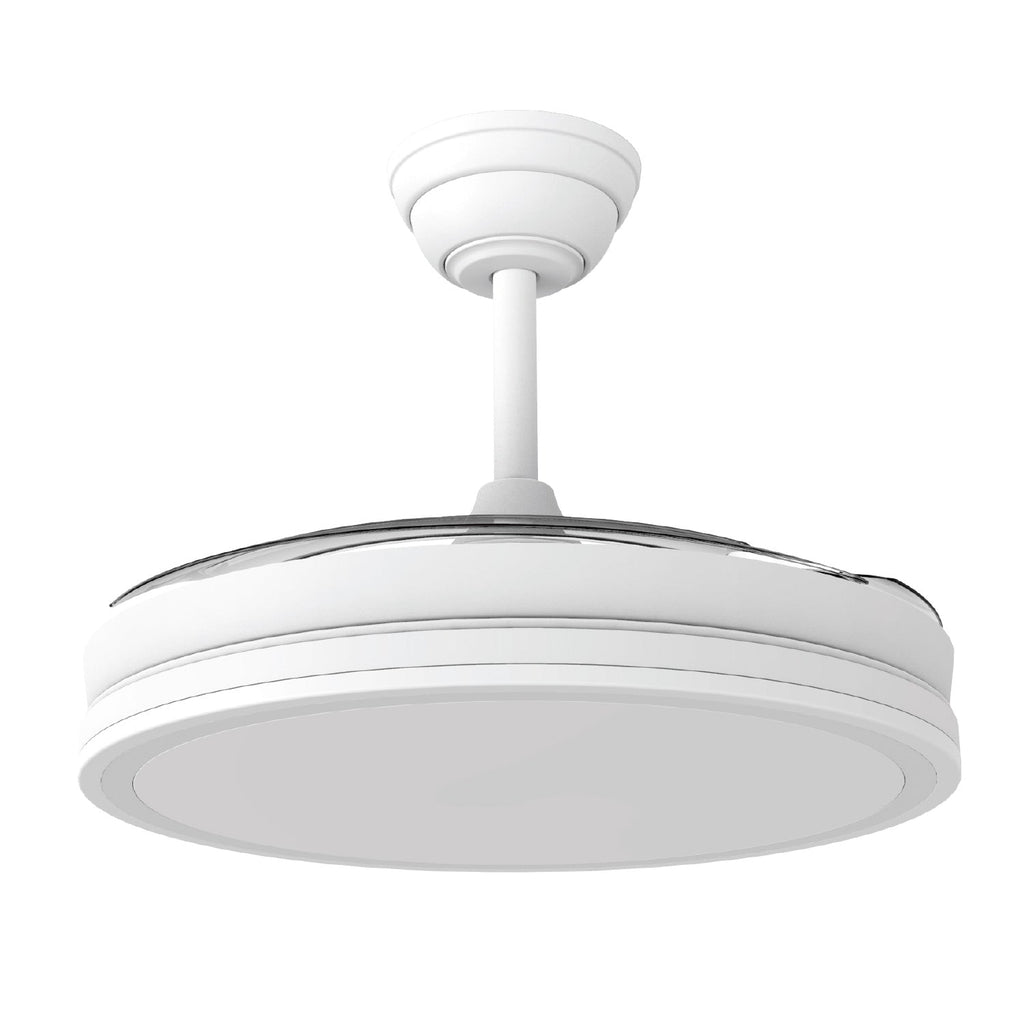 Pack com 36 ventiladores DC "Martina" · Função verão-inverno · 48W · Branco · 3 pás · 5040 lm · 3500-4000-6500K · Controle remoto e temporizador