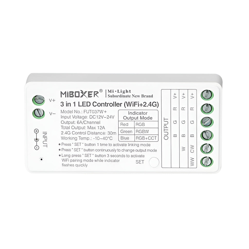 Controlador LED 3 em 1 Wifi/2,4 GHz [HLP-FUT037W+]