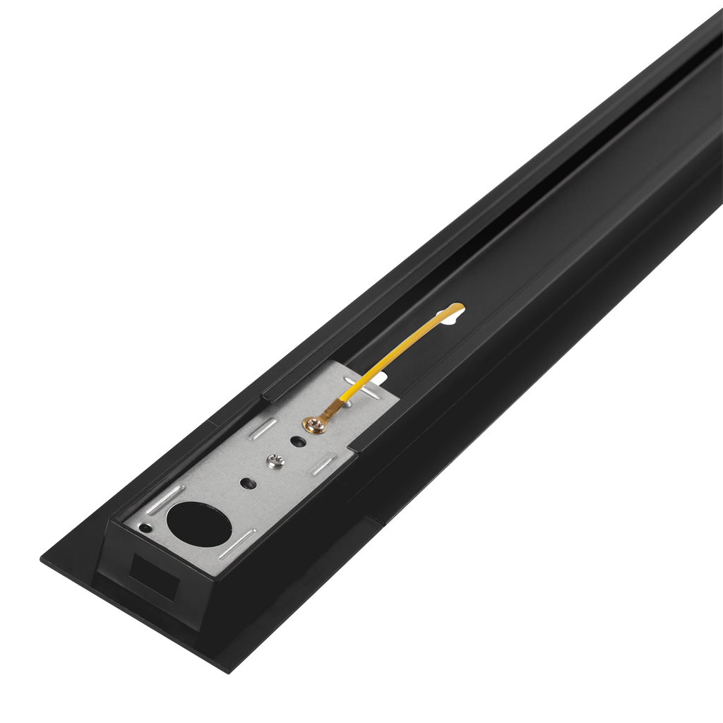 1-Phasen-Einbauschiene für LED-Strahler 2M Schwarz [HO-218000CARRIL-N-2M-EM]