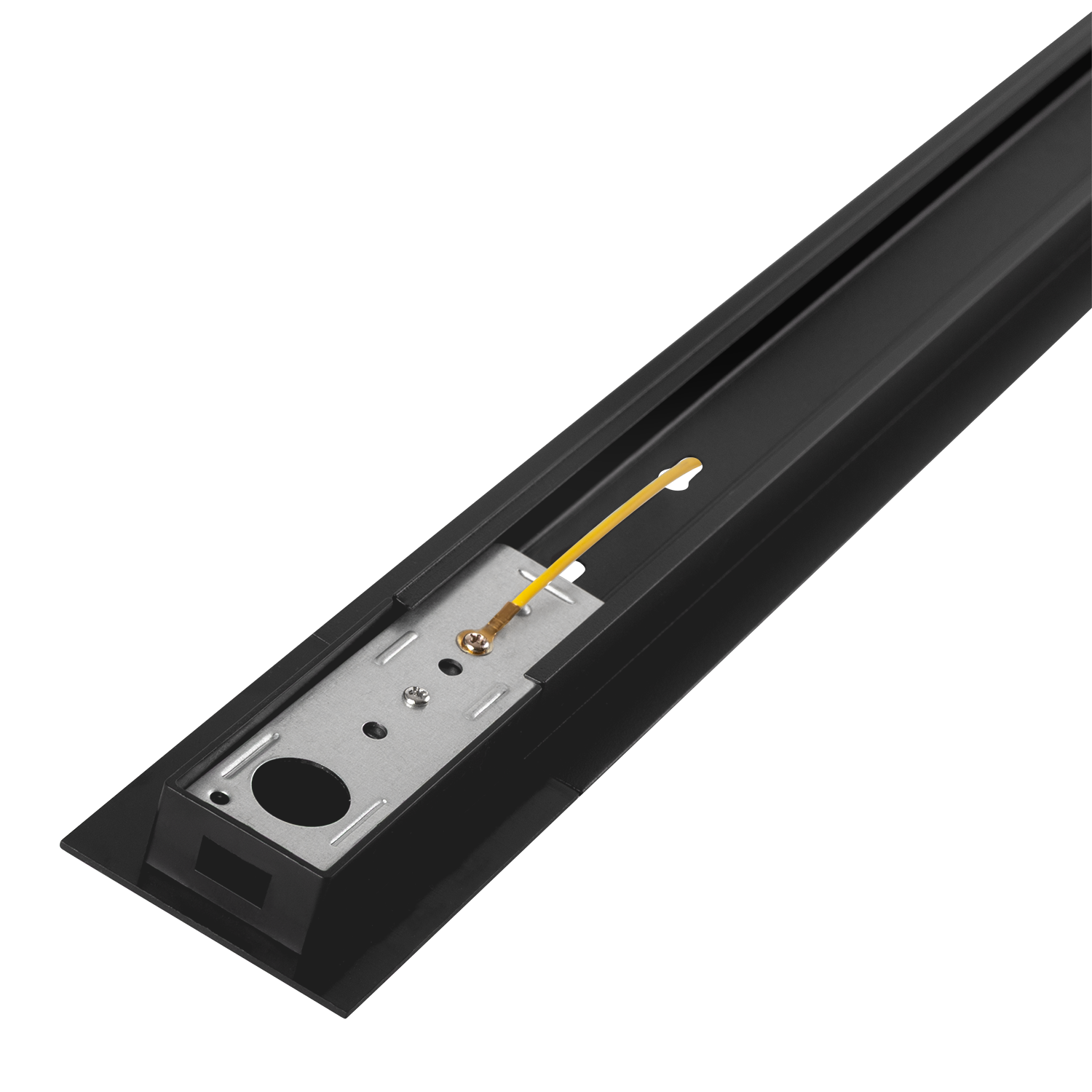 1-Phasen-Einbauschiene für LED-Strahler 2M Schwarz [HO-218000CARRIL-N-2M-EM]