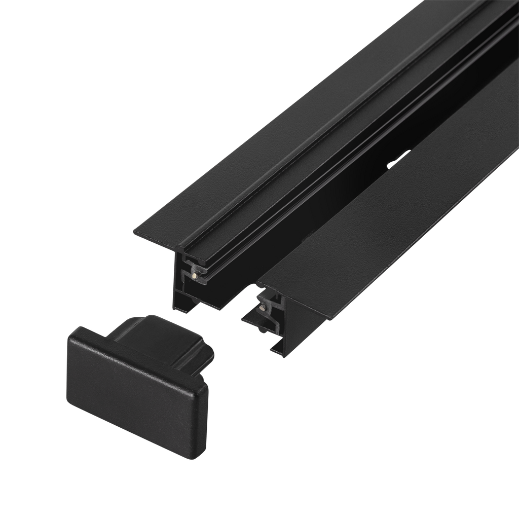 1-Phasen-Einbauschiene für LED-Strahler 2M Schwarz [HO-218000CARRIL-N-2M-EM]