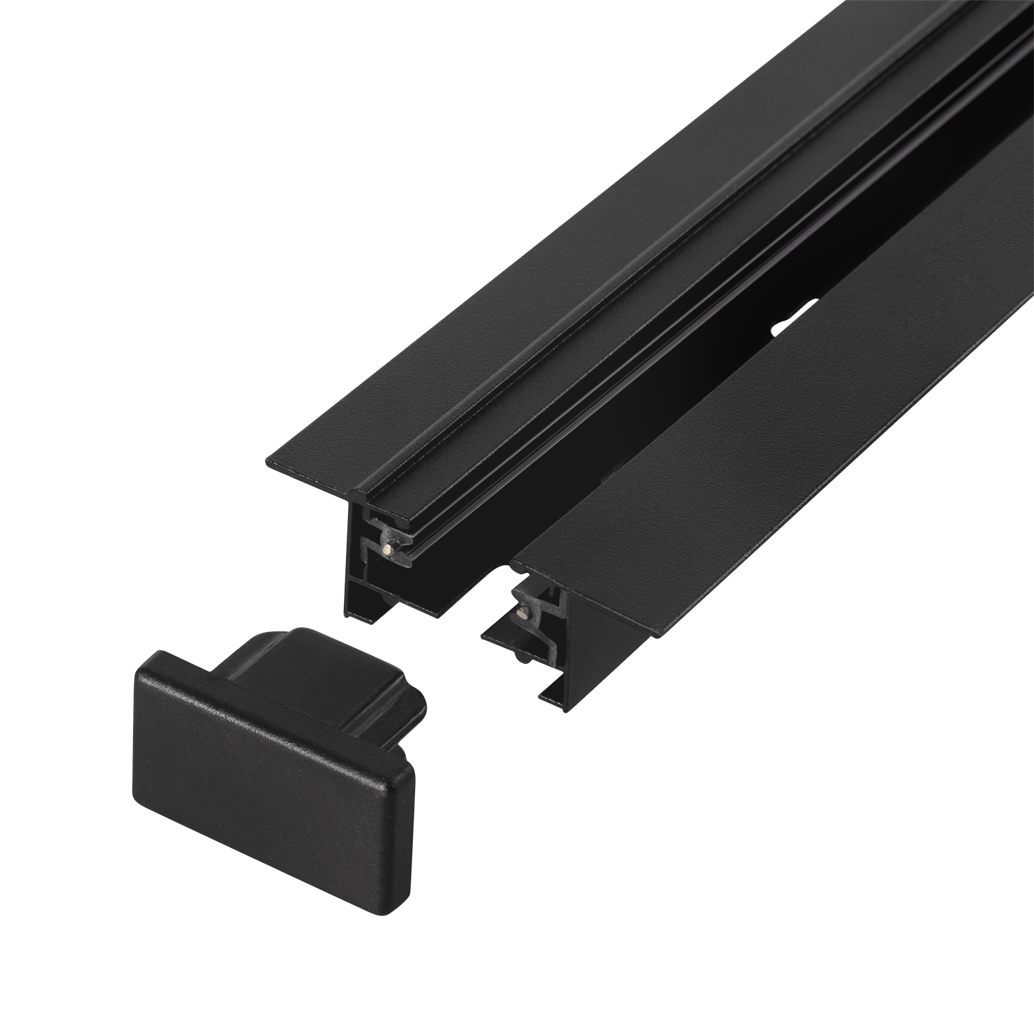 1-Phasen-Einbauschiene für LED-Strahler 2M Schwarz [HO-218000CARRIL-N-2M-EM]