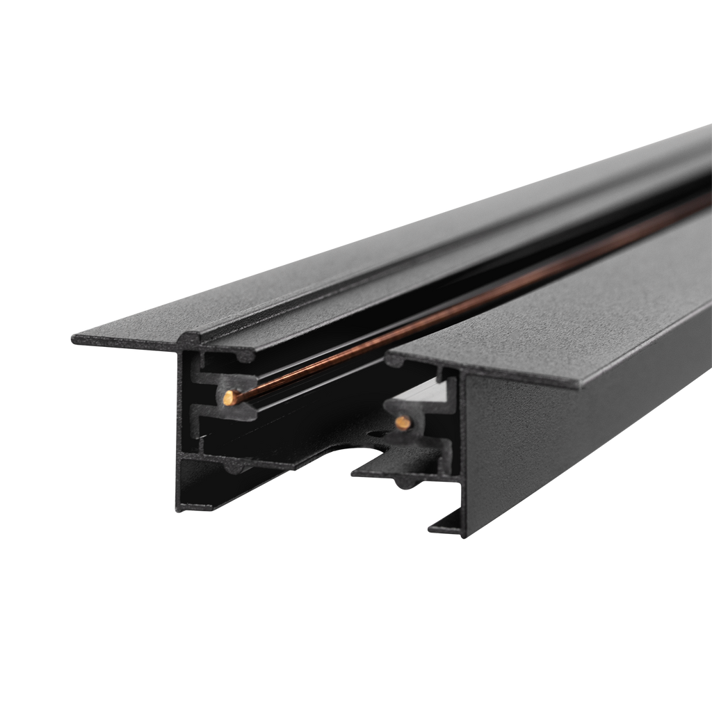 1-Phasen-Einbauschiene für LED-Strahler 2M Schwarz [HO-218000CARRIL-N-2M-EM]