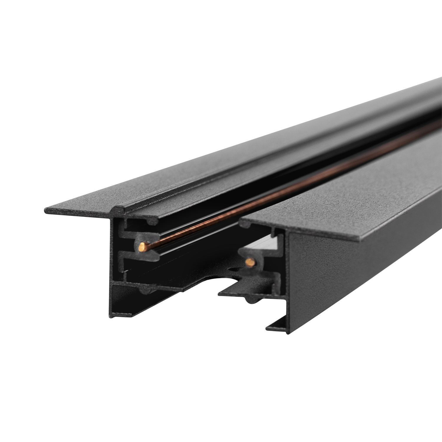 1-Phasen-Einbauschiene für LED-Strahler 2M Schwarz [HO-218000CARRIL-N-2M-EM]