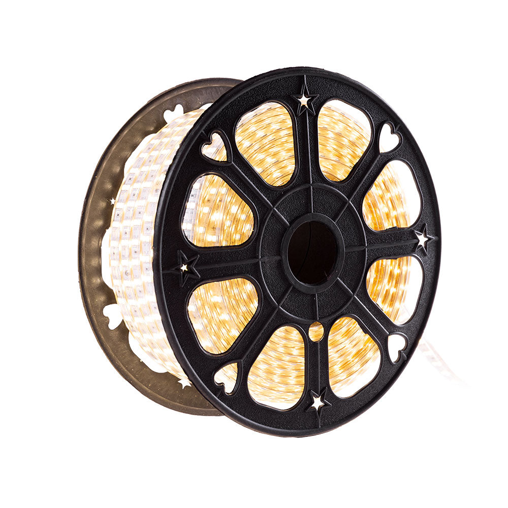 Tira Led de 120 LEDs/M 500W 1.000Lm 6000ºK SMD5050 220VAC IP65 x50M 40.000H [HO-220-120-50M-CW]