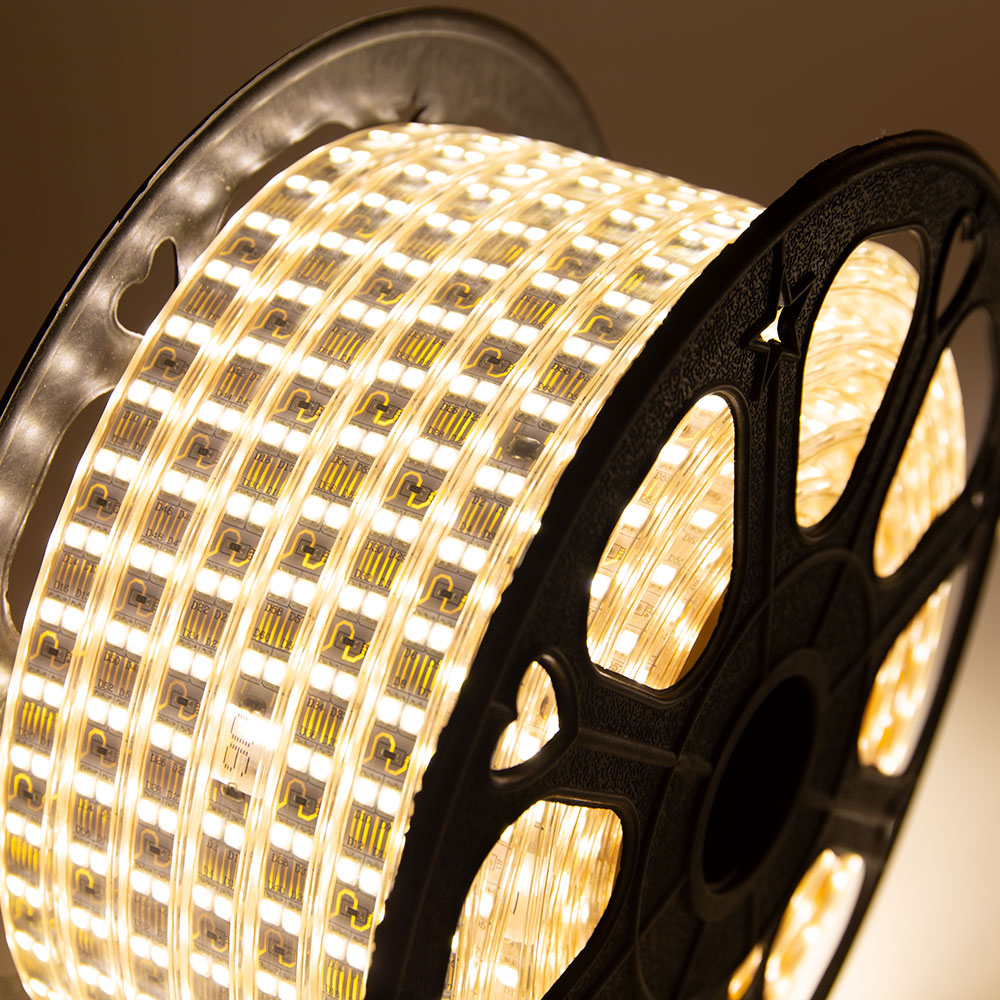 Tira Led de 120 LEDs/M 500W 1.000Lm 6000ºK SMD5050 220VAC IP65 x50M 40.000H [HO-220-120-50M-CW]