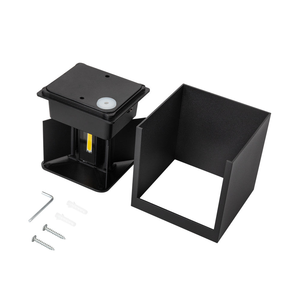 Aplique LED de exterior 2x5W 100Lm/W IP65 Negro 4000K [HO-APL06-IP65-BW]
