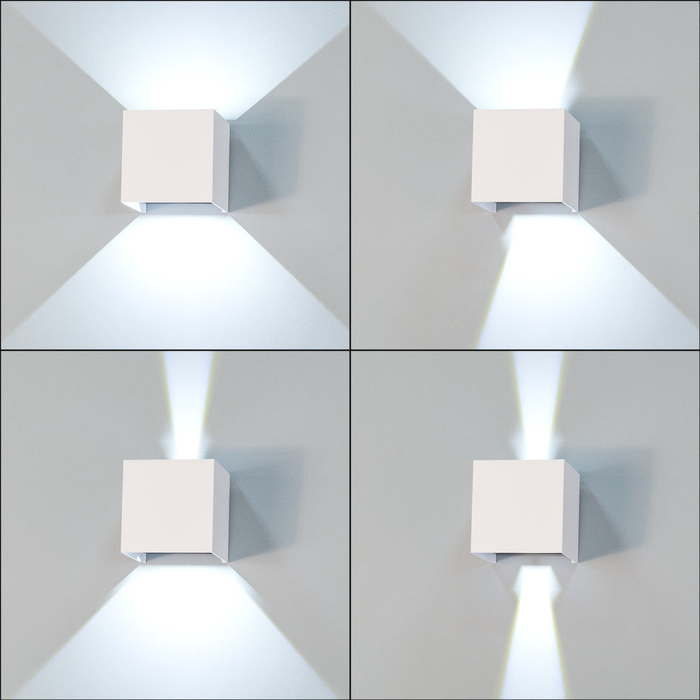 LED-Außenwandleuchte 2x5W 100Lm/W IP65 Weiß 4000K [HO-APL06-IP65-WW]