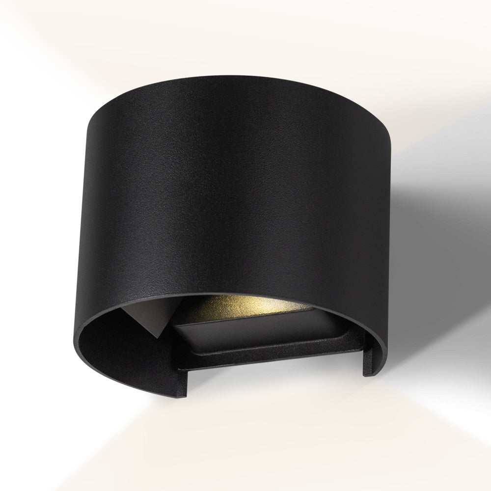 Aplique LED para exterior 2x5W 100Lm/W IP65 Negro 4000K [HO-APL07-IP65-BW]