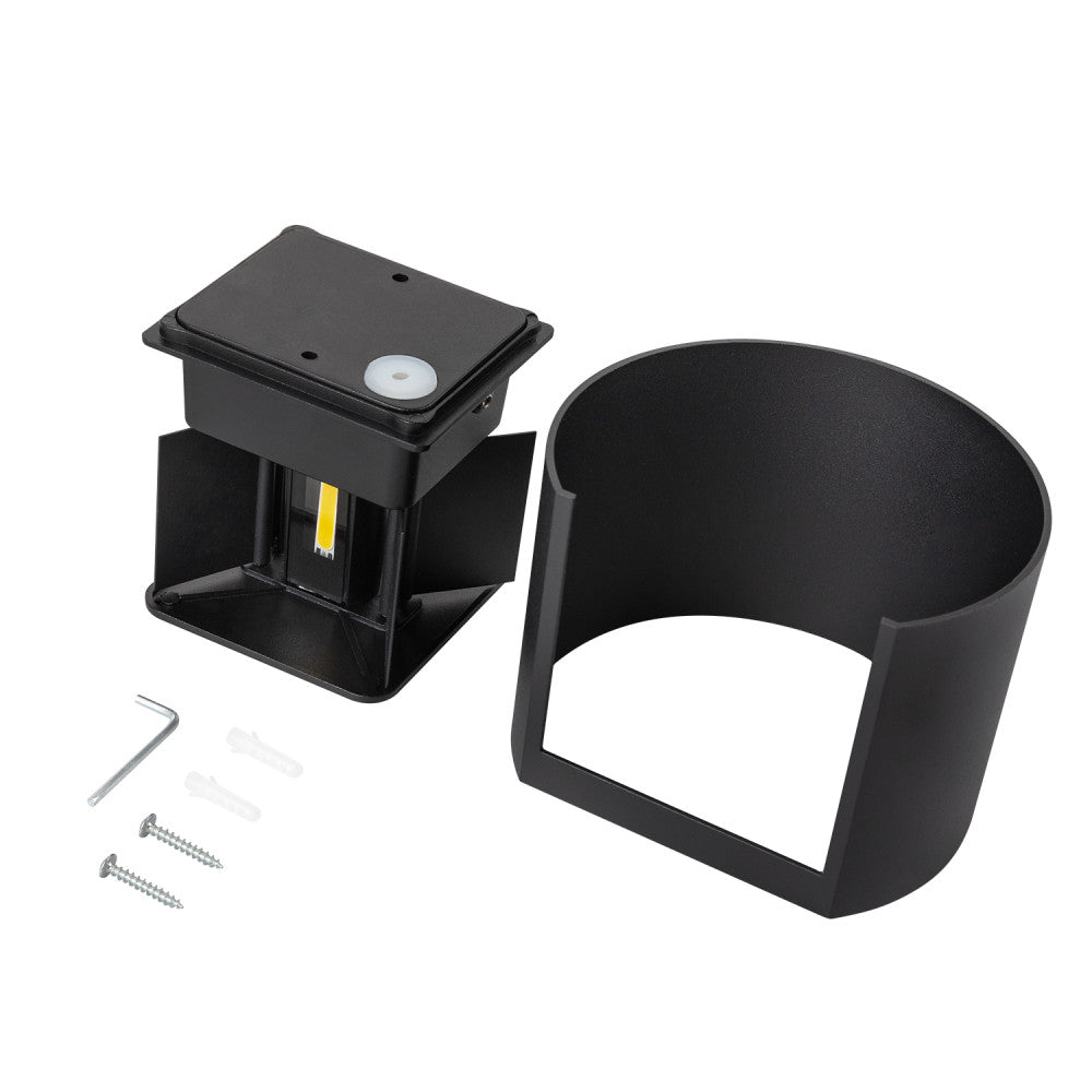 Aplique LED para exterior 2x5W 100Lm/W IP65 Negro 4000K [HO-APL07-IP65-BW]