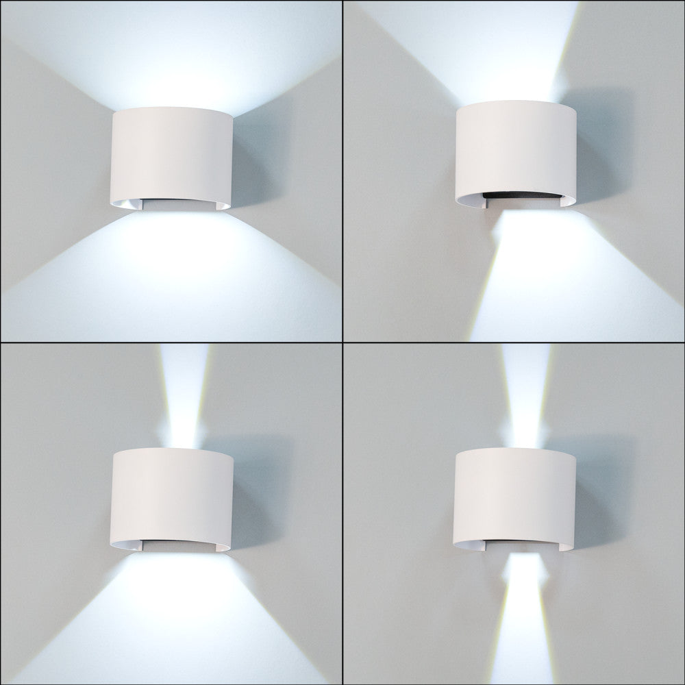 Aplique LED para exterior 2x5W 100Lm/W IP65 Branco 4000K [HO-APL07-IP65-WW]