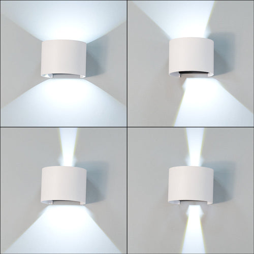 Aplique LED para exterior 2x5W 100Lm/W IP65 Blanco 4000K [HO-APL07-IP65-WW]