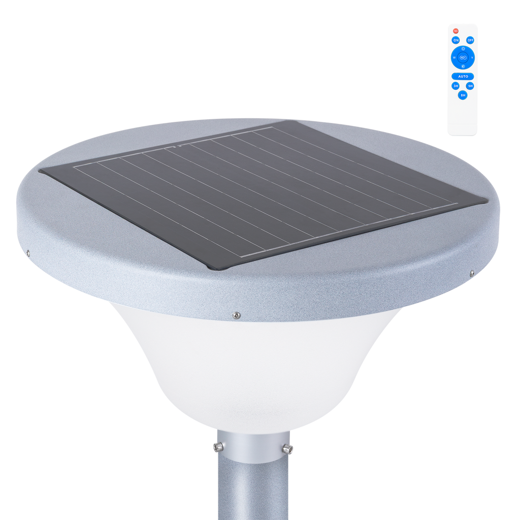 Poste solar circular LED para jardins 45W