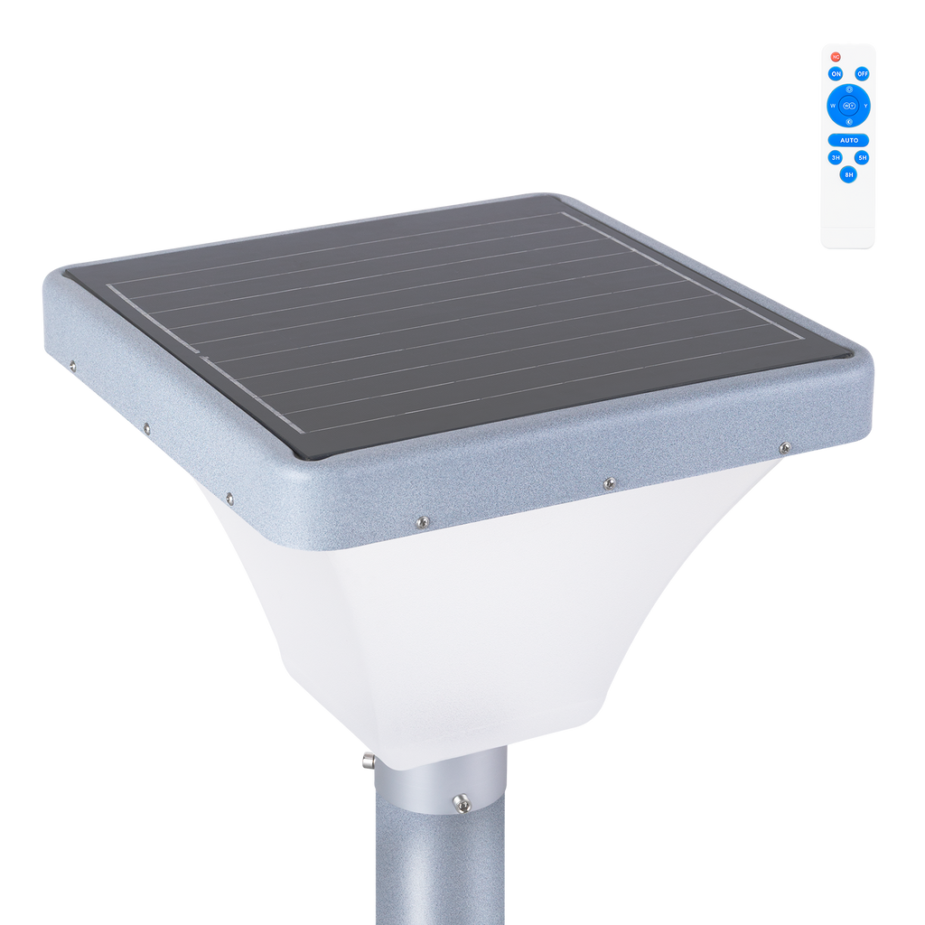 Poste LED Solar Retangular para Jardins 45W