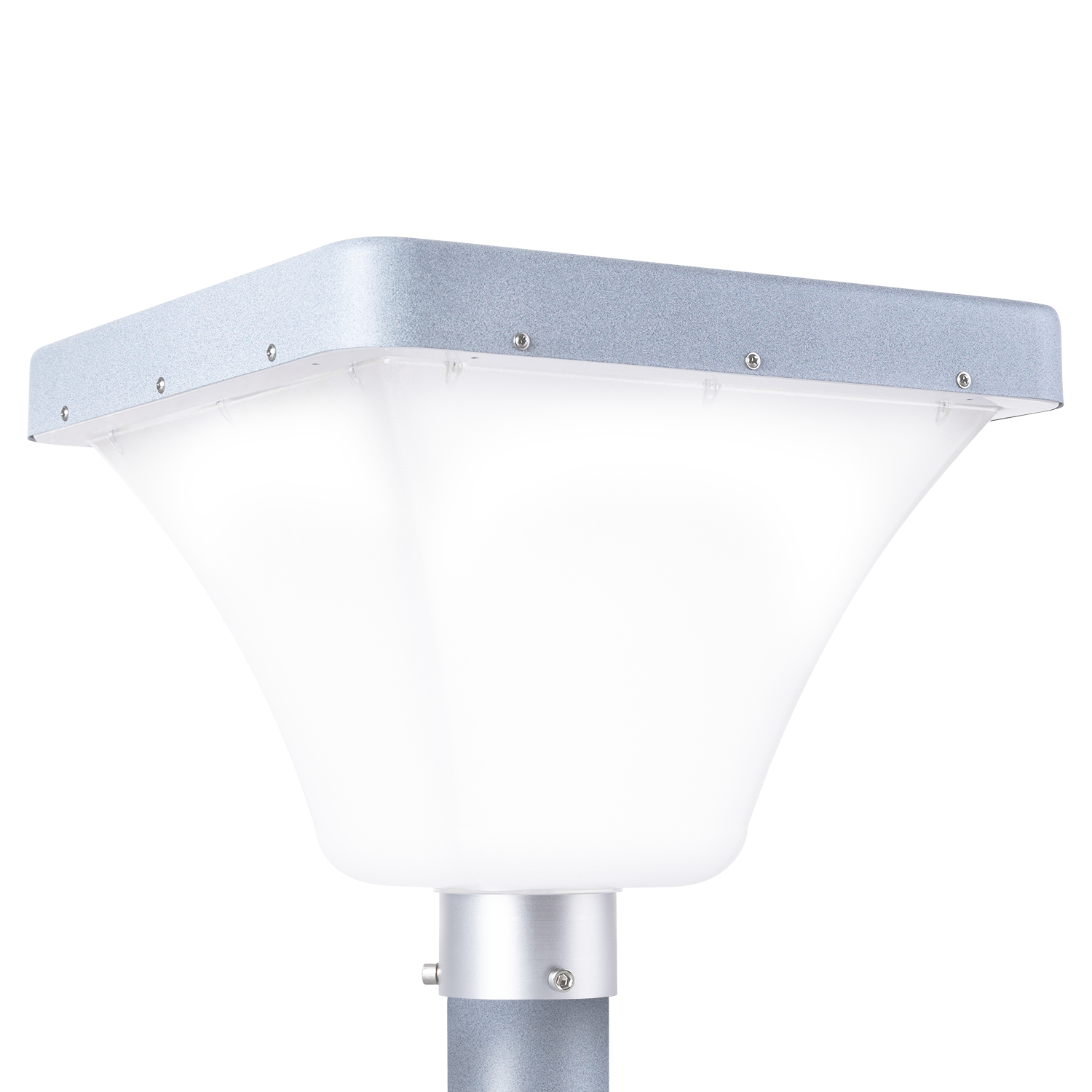 Poste LED Solar Retangular para Jardins 45W