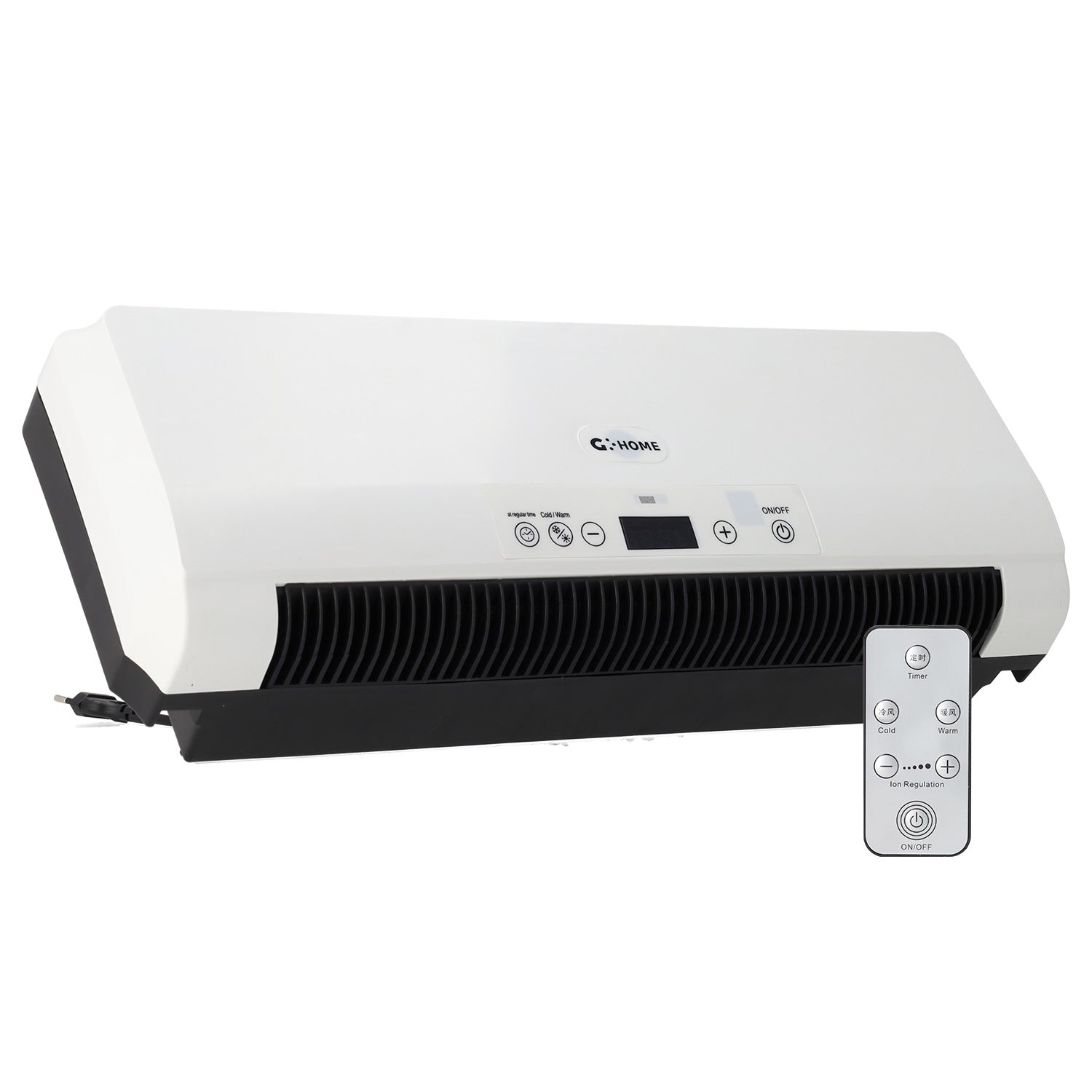 Aquecedor PTC + Ventilador 1600W Controle Remoto Branco