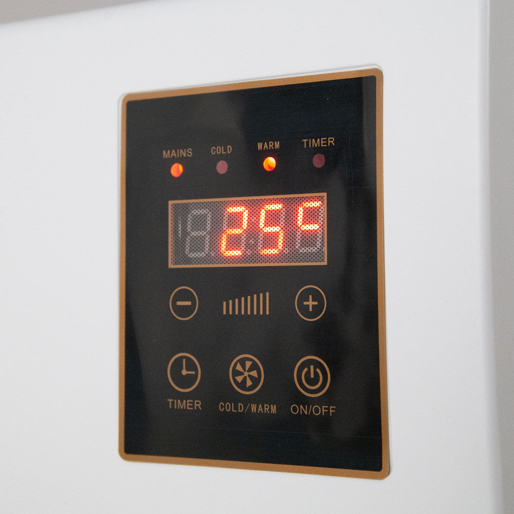 Aquecedor PTC + Ventilador 1500W Controle Remoto Branco