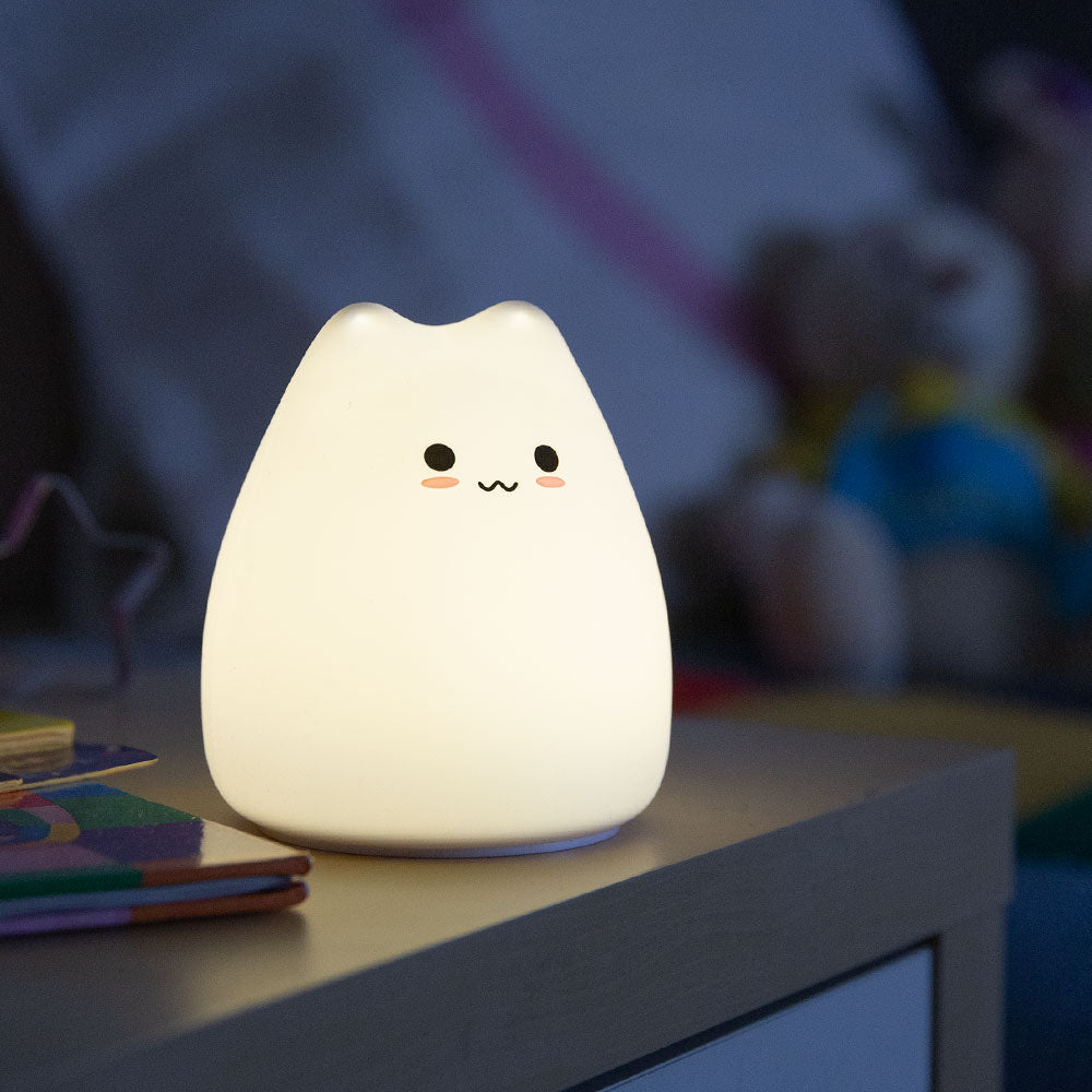 Candeeiro nocturno "Cat" para mesa de cabeceira LED infantil, luz nocturna e recarregável