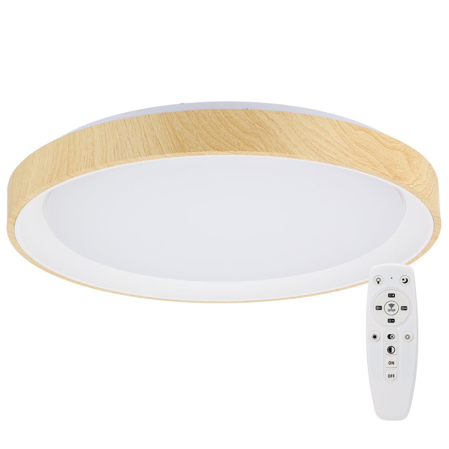LED-Deckenleuchte, dekorativ, 36W CCT 3000-6000ºK (Lichtfarbtemperatur einstellbar), Fernbedienung