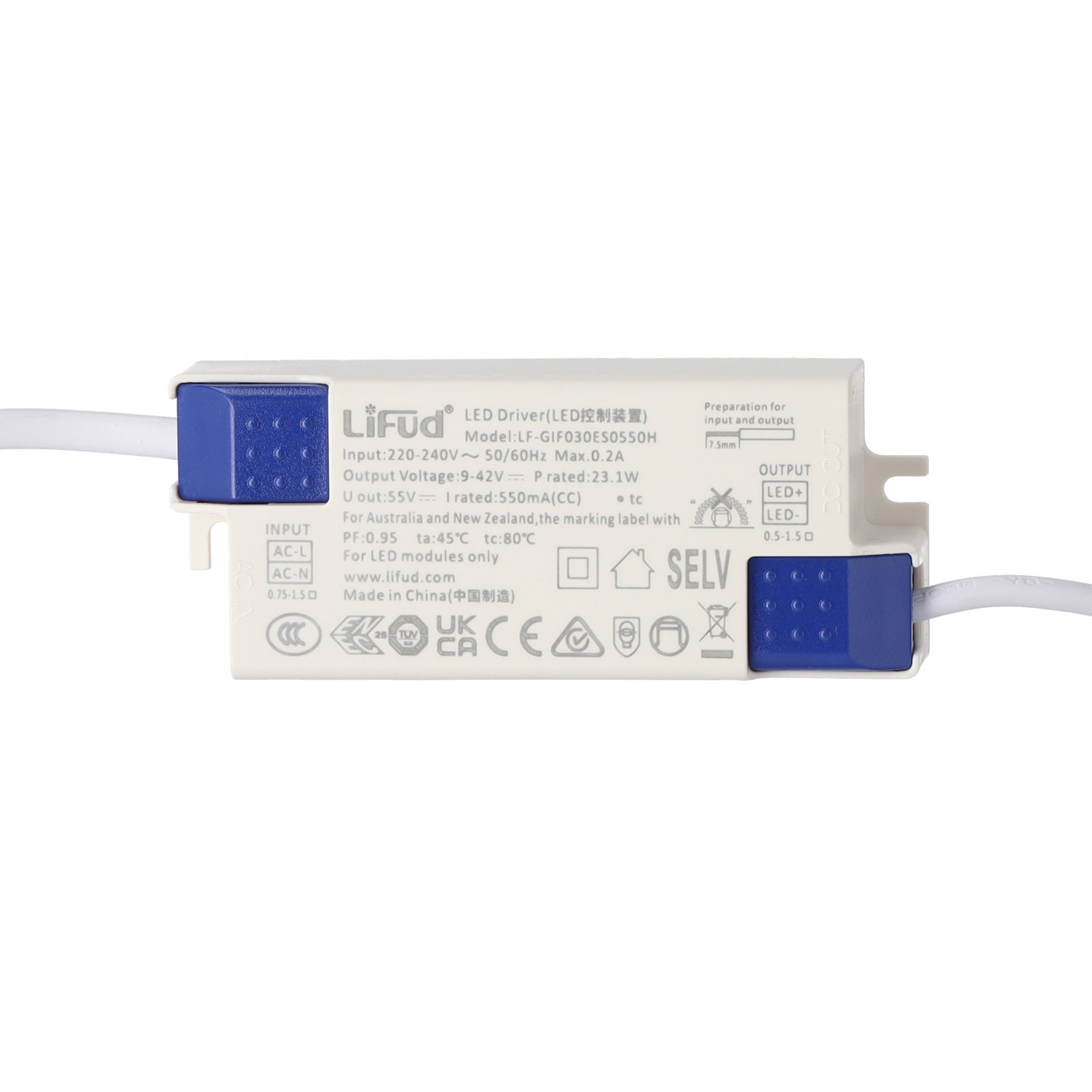 Downlight LED 20W 4 CCT (tom de luz regulável) 140LM/W UGR17 Driver Lifud