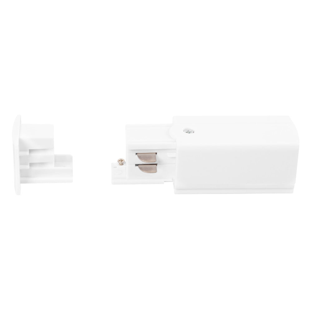 Conector inicial de carril trifásico blanco