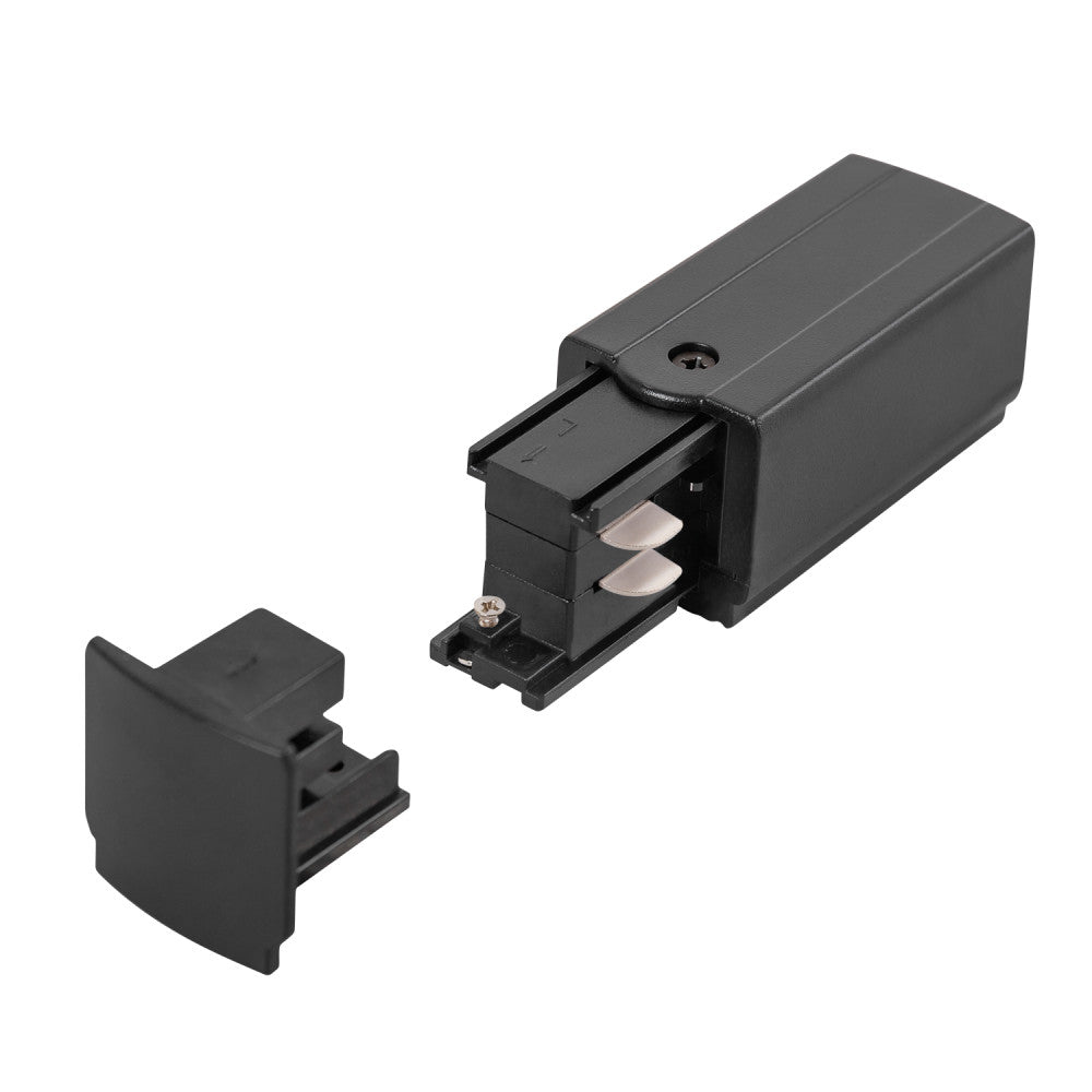 Conector de inicio de carril trifásico negro