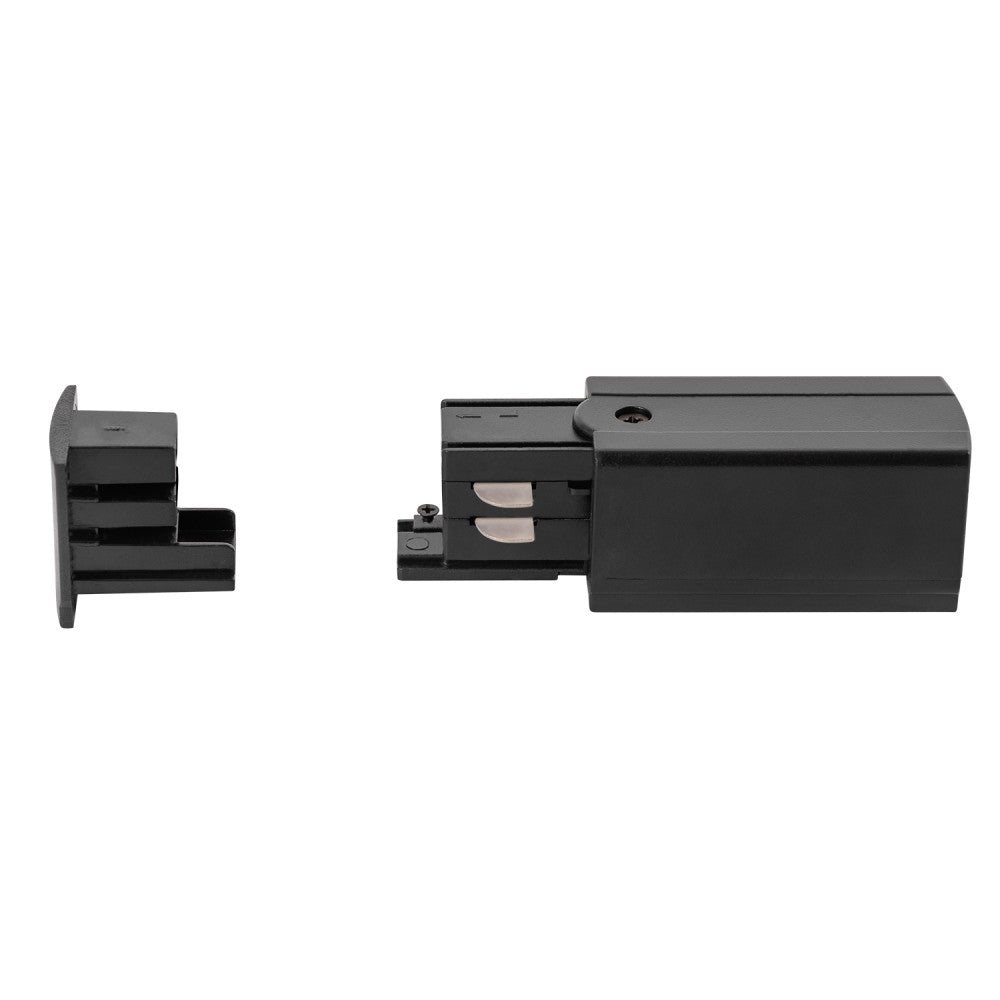 Conector de inicio de carril trifásico negro