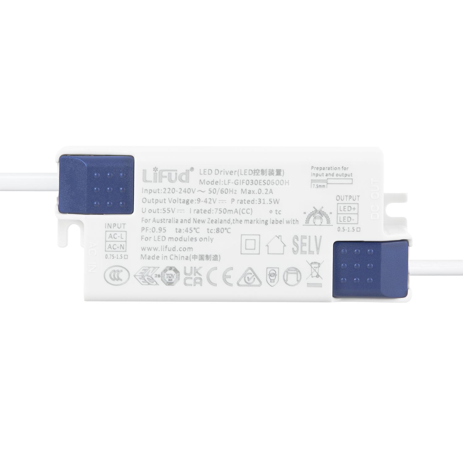 Downlight LED 24W 140Lm/W Driver LIFUD Flicker Free 6000ºK [HO-DL01-LI-24W-CW]